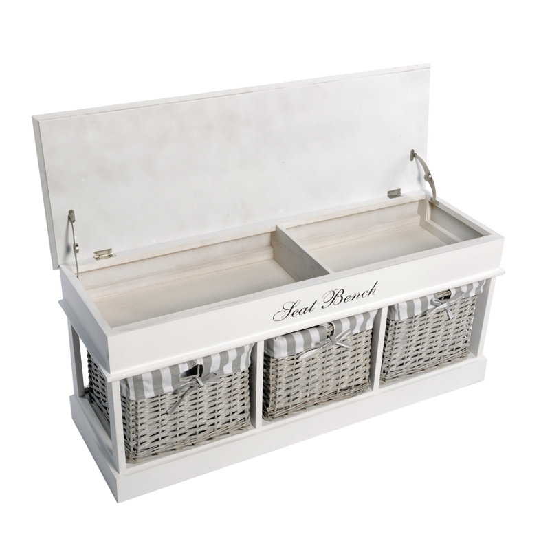 Vanceboro Polyester Blend Upholstered Storage Bench