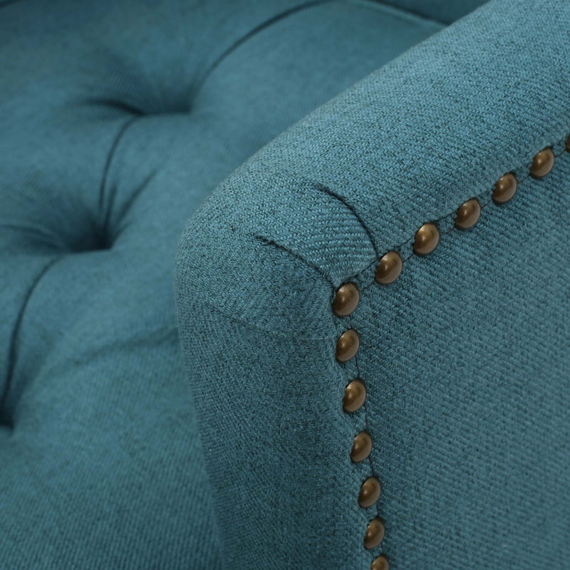 Fauteuil club Harrison, Tissu sarcelle