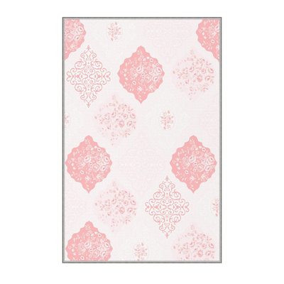 Stylish Woven Carpet, 5.6 x 7.5 Feet, 100% Polyester, 0.3 in Pile Height | Antibacterial, Non-Slip PVC Felt Dot Underside, Machine Washable | 3D Digital Printing, Durable & Easy to Maintain - Perfect for Any Room