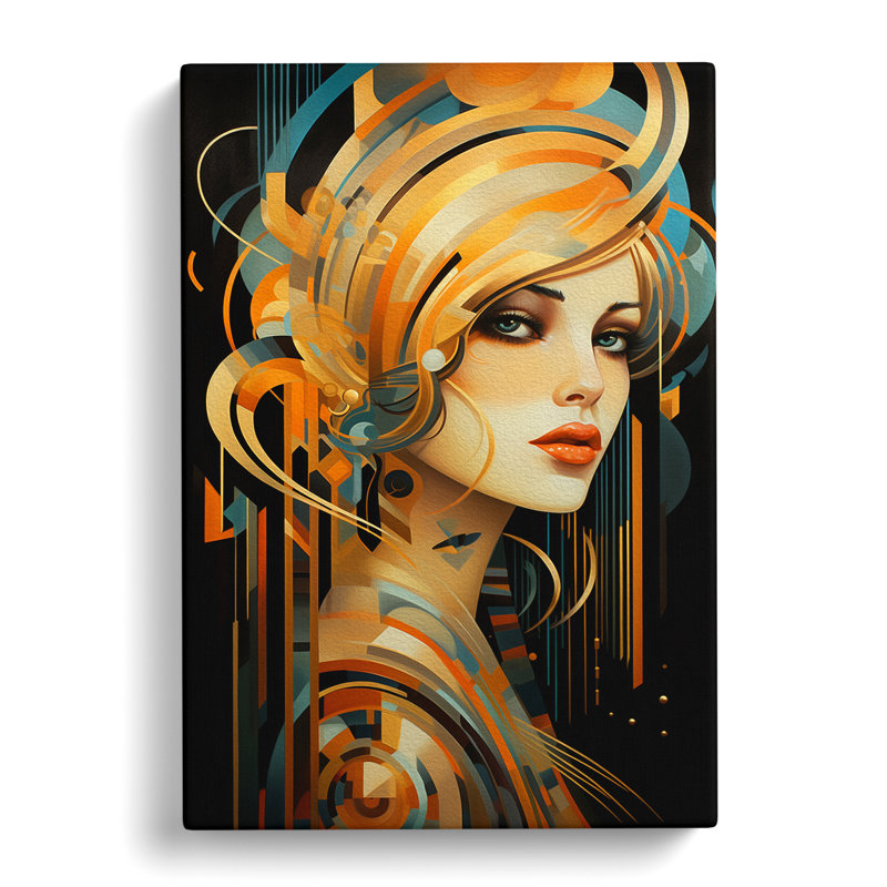 Deco Woman Modern - Wrapped Canvas, 76cm H x 50cm W x 3cm D
