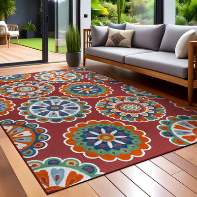 Floral Indoor Outdoor Rug