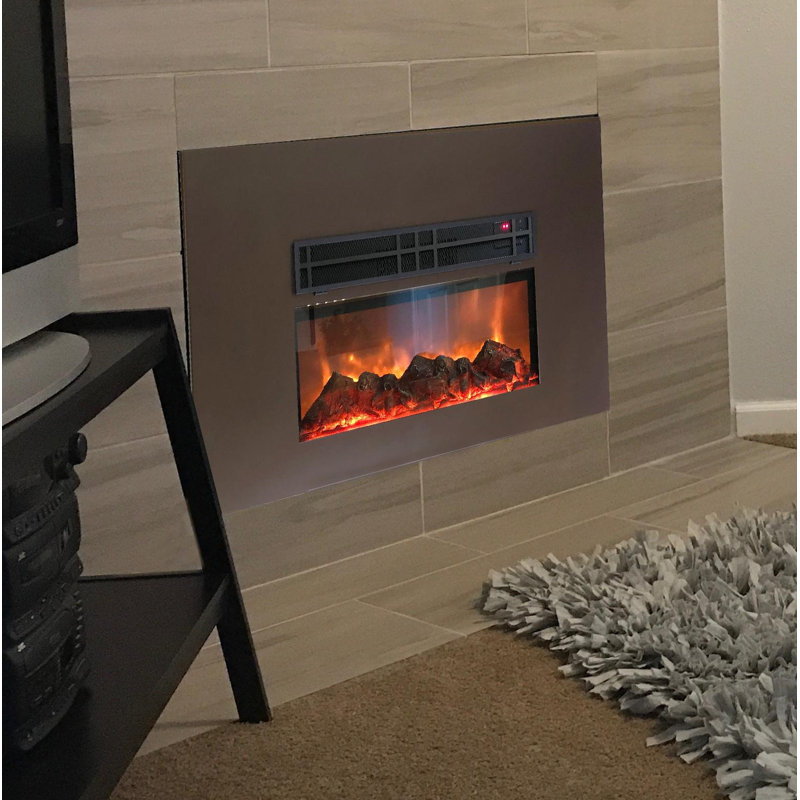 Insertion de foyer électrique à flamme véritable Lipman, H 19 po x l 24 po x P 8 po