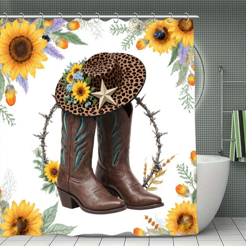 Rideaux de douche Western Cowboy, 71 x 71