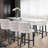 26.7" Velvet Upholstered Back Counter Barstools-74711865
