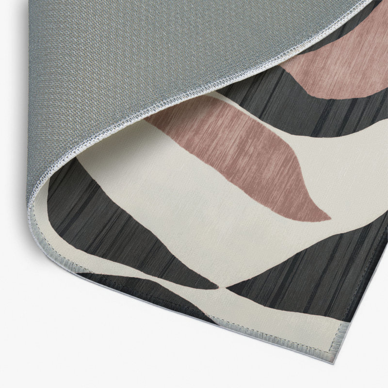 Tapis intérieur et extérieur gris Watercolor, Rectangulaire 2 pi x 3 pi