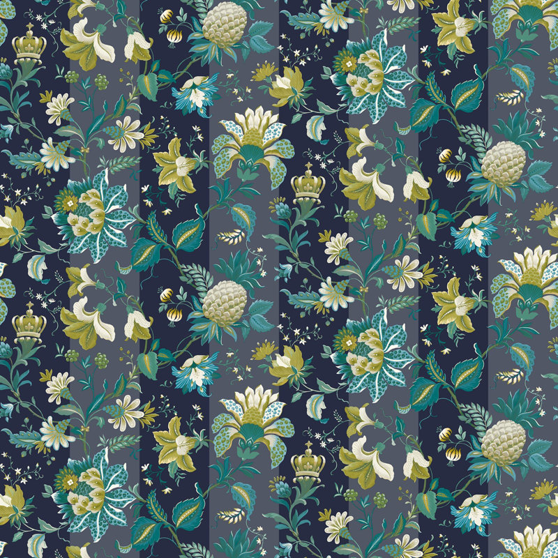 Papier peint Cornelia, Bleu