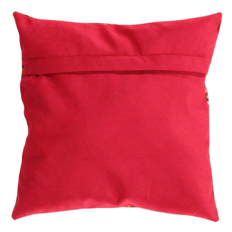 Square Pillow Cover & Insert, Red/Black, 16" H x 16" W