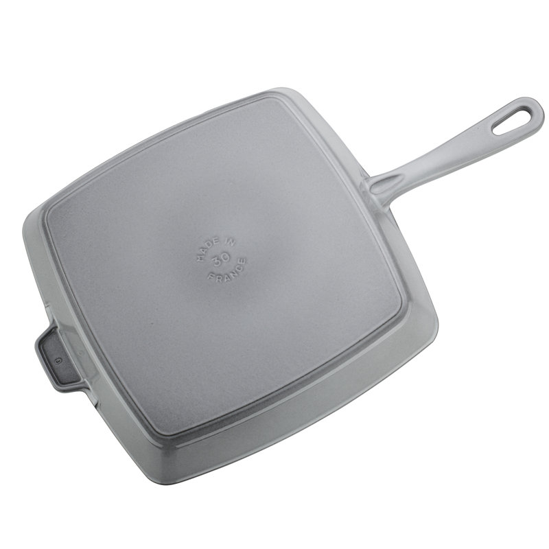 Staub Cast Iron Square Grill Pan, Graphite Gray