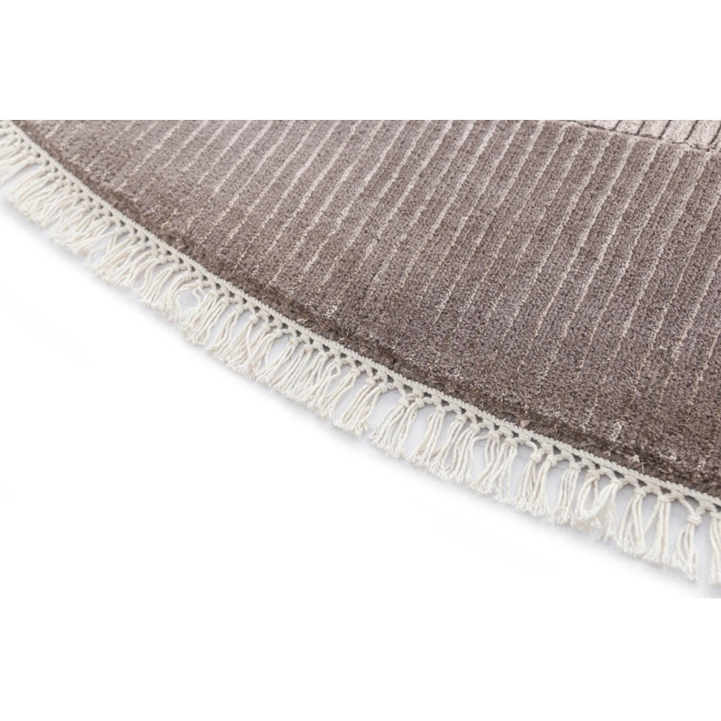 Tapis rond brun clair Howard