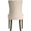 Chaises d'appoint beiges (de 2), ajout classique à la salle à manger, pieds en bois d'hévéa, rembourrage en mousse, teinte chêne vieilli (2), style, forme rectangulaire en bois, nuance