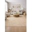 Tapis oriental beige moderne en cuir et en similicuir 5X8