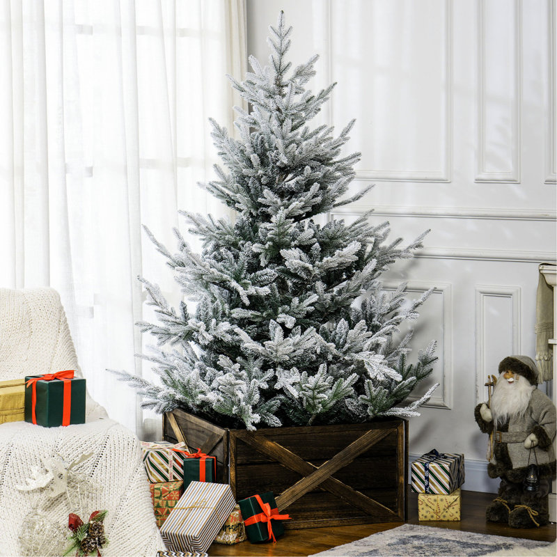 Arbre artificiel 19,8 lb, 6 pi, 795 branches, ouverture automatique, plastique 54,35 po Large, déployer,