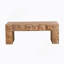 Table basse rectangulaire en bois massif et panneau de fibres à densité moyenne 47,24 po