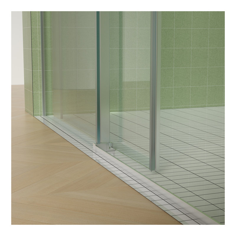 56"-60"W x 70"H Frameless Shower Door, Sliding Shower Door, Premium 5/16"(8mm) Thick Tempered Glass Shower Enclosure with Towel Bar ,Double Side Easy Clean Coat,Brushed Nickel Finished With Buffer