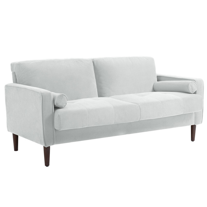 Carmelinda 157Cm Square Arms Sofa, Beige