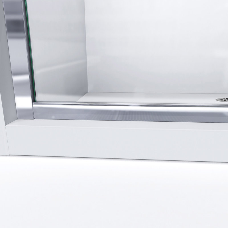 60" W x 30" D x 78" H Semi-Frameless Rectangle Shower Kit, Brushed Nickel