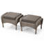 Repose-pieds d'extérieur en osier avec coussin Gaetanino-288057630-314006375