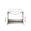 Comptoir de salle de bain blanc lustré l 24 po x P 22 po, comptoir en quartz, structure en bois massif, fermeture en douceur, espace de rangement spacieux, surface pour les égratignures et les taches, pré-percé pour trou de robinet simple 24 po x 22 po-797576281