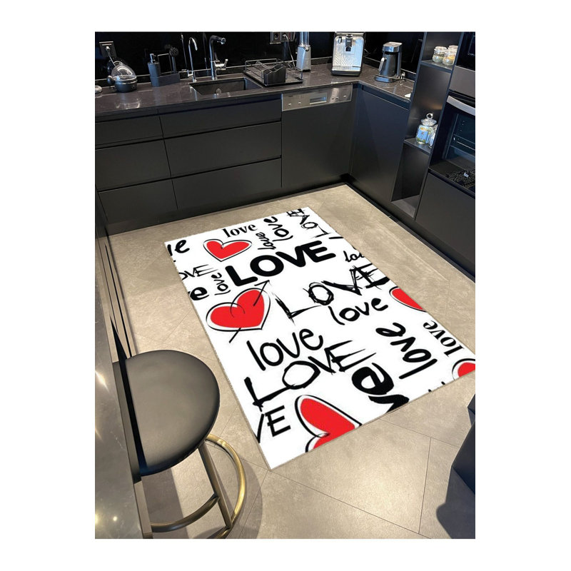 Tapis décoratif noir à motif texturé noir, Sous-tapis rectangulaire de 3 pi 3 po x 4 pi 11 po