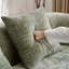 Canapé modulaire en L à compression complète avec méridienne incurvée, canapé en chenille vert modulaire, haute densité pour le salon en appartement-59126708