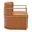  Fauteuil brun en similicuir