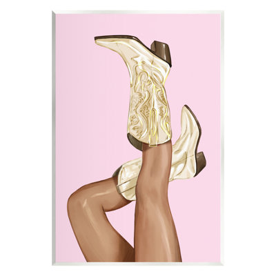 " Pink Country Cowgirl Boots " by Ziwei Li