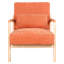 Chaise d'appoint Mid-Century moderne en bois massif avec dossier ergonomique-1005286812