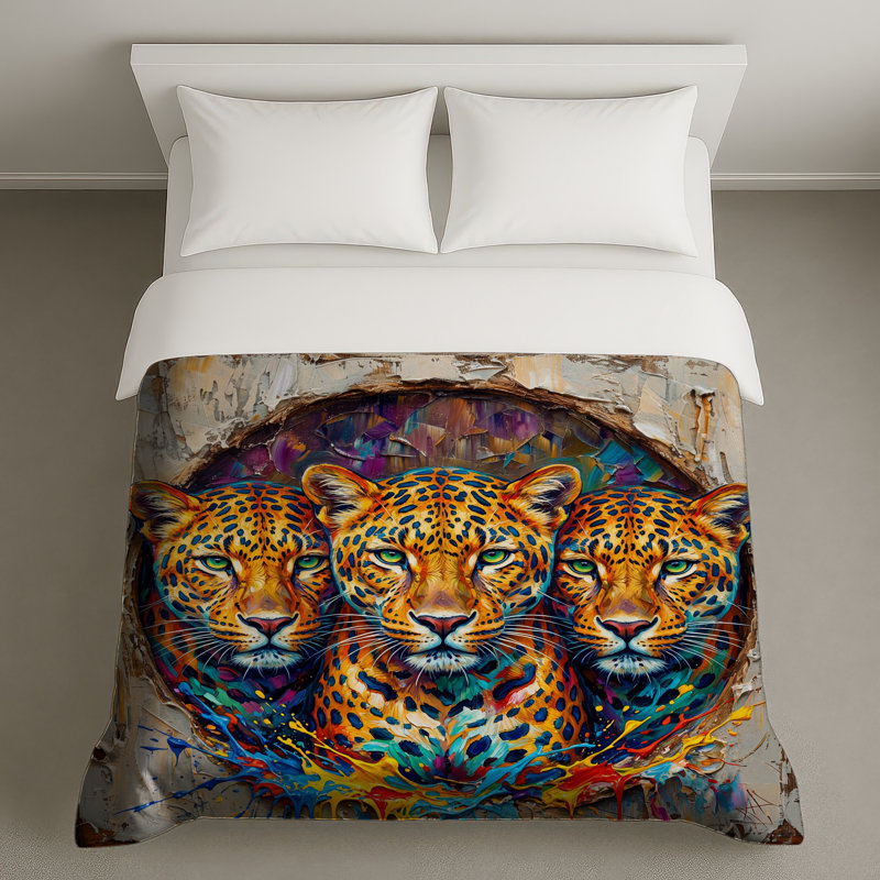 Housses de couette Trois léopards, Twin