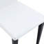 Table de salle à manger blanche et noire épissée de 71 pouces avec 8 chaises en polyuréthane, rangement sous la table, résistante à l'usure et rangement