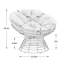 Fauteuil d'appoint pivotant confortable, structure en acier avec un style moderne pour les espaces de vie