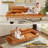 Convertible Sleeper Sofa with Adjustable Design, 3-Seater Faux Leather Futon Sofa Bed Featuring Adjustable Backrests & Headrests Split Recliner for Bedroom, Brown