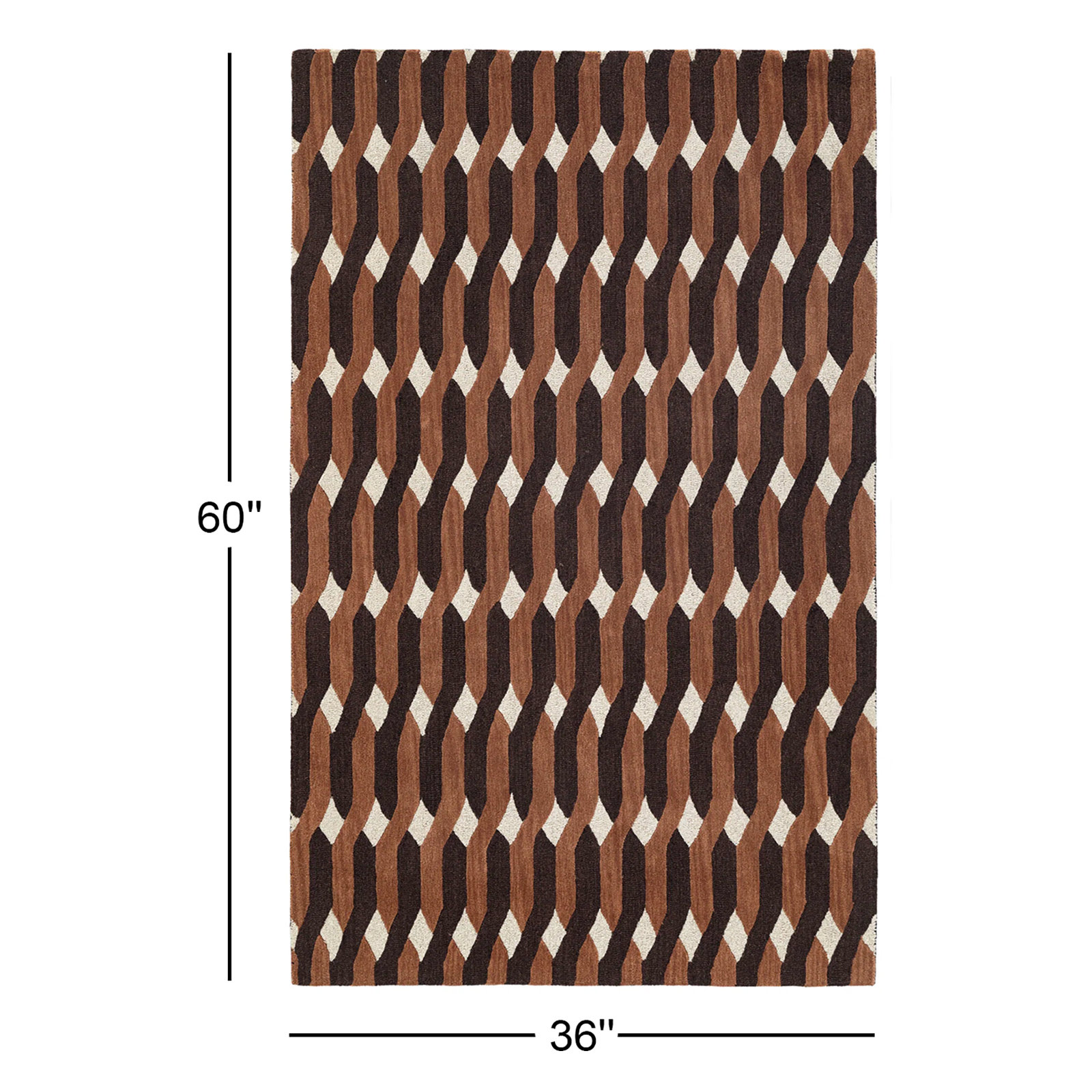 Woodcliff Hand-Tufted Geometric Rug, Rectangle 3' x 5'