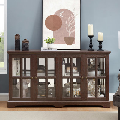 59" Wide Sideboard With Glass Doors