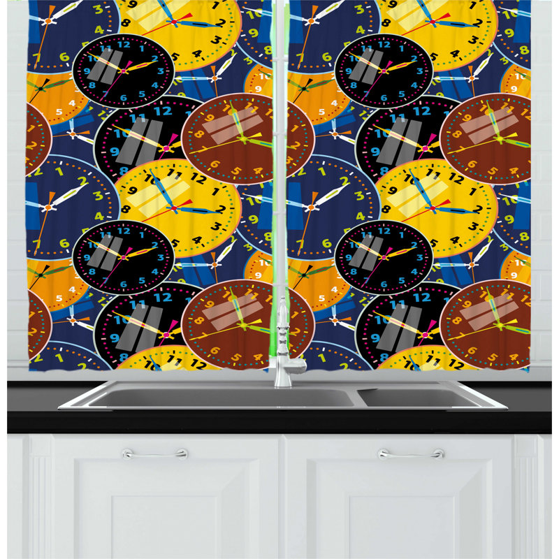 Geometric Pointed Kitchen Curtain