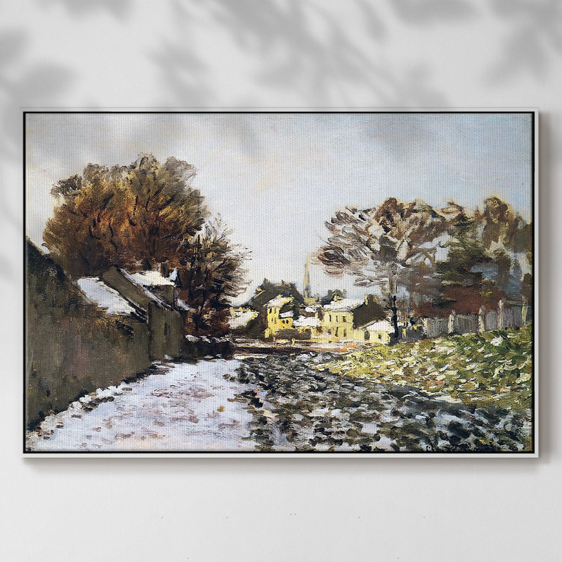 " Snow At Argenteuil, 1874 ", H 17 po x l 25 po x P 2 po, Blanc