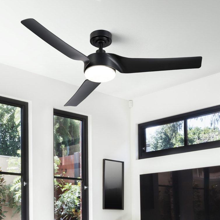 132.1cm 3-Blade LED Smart Ceiling Fan with Remote Control and Light Kit Included