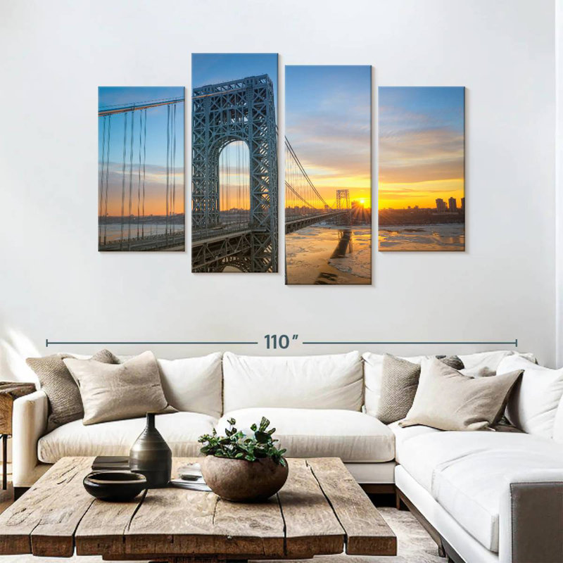 Lilie George Washington Bridge At Sunrise, 54'' H x 84'' W