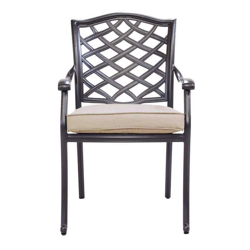 Chaise de patio Annecorinne, Sable Spectrum, Bronze lave foncé