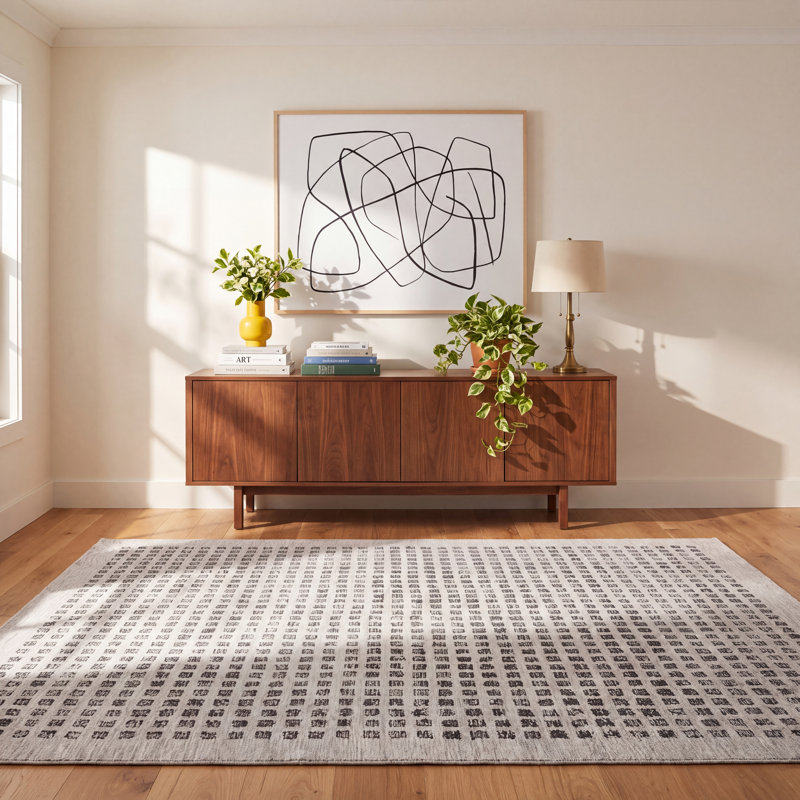Everdine Wool Area Rug, Rectangle 8' x 10'