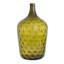 Vase de table 21 "en verre martelé vert olive