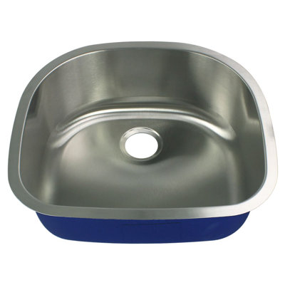 Meridian 23.63'' L Mounting / Installation Required Single Bowl Stainless Steel Kitchen Sink