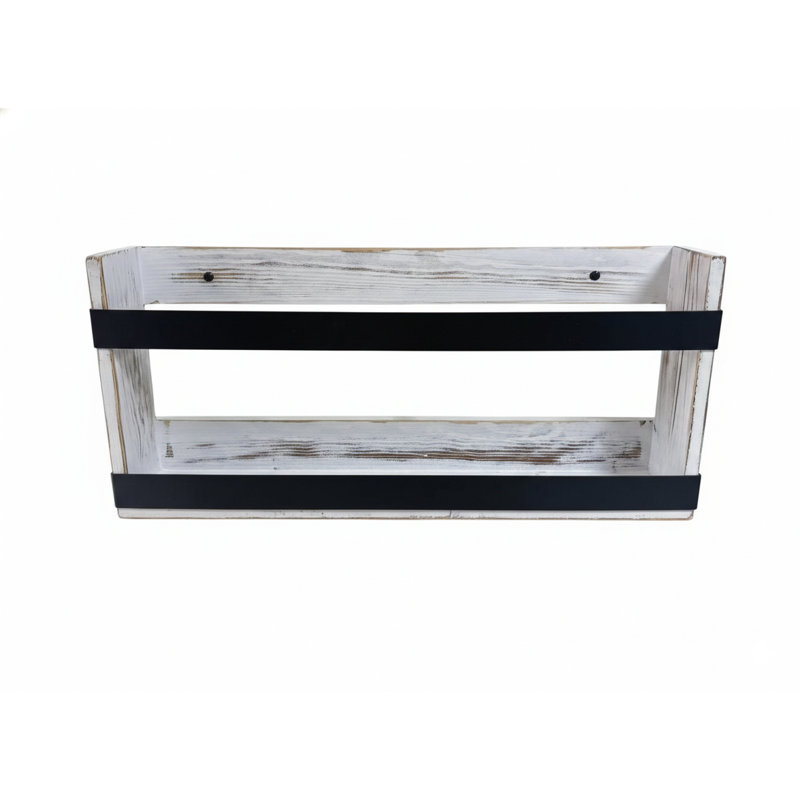 Porte-revues double en bois massif
