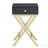 Black And Brass 1-Drawer Rectangular Accent Table