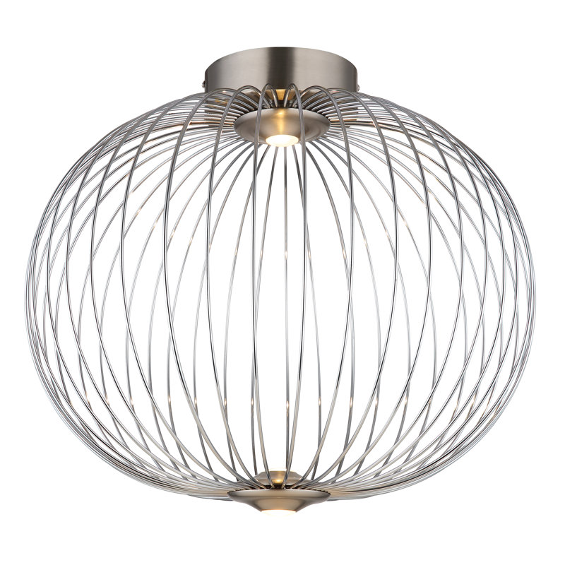 Corderra LED Flush Mount, Nickel, Nickel