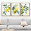 «Kitchen Food Watercolor Lemon Fruits», reproduction sur toile encadrée de 3 pièces-91874948-91874946