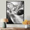 Gris noir et acier abstrait Serenade III - reproduction d'art abstrait