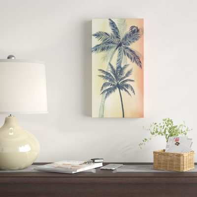 « rétro palms ii », reproduction de peinture à l’acrylique sur toile tendue