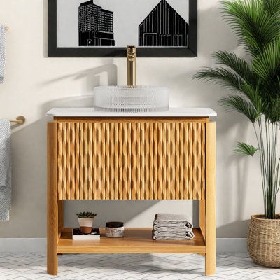 Meuble-lavabo moderne de 30 po (doit inclure le meuble-lavabo et le lavabo) avec rangement