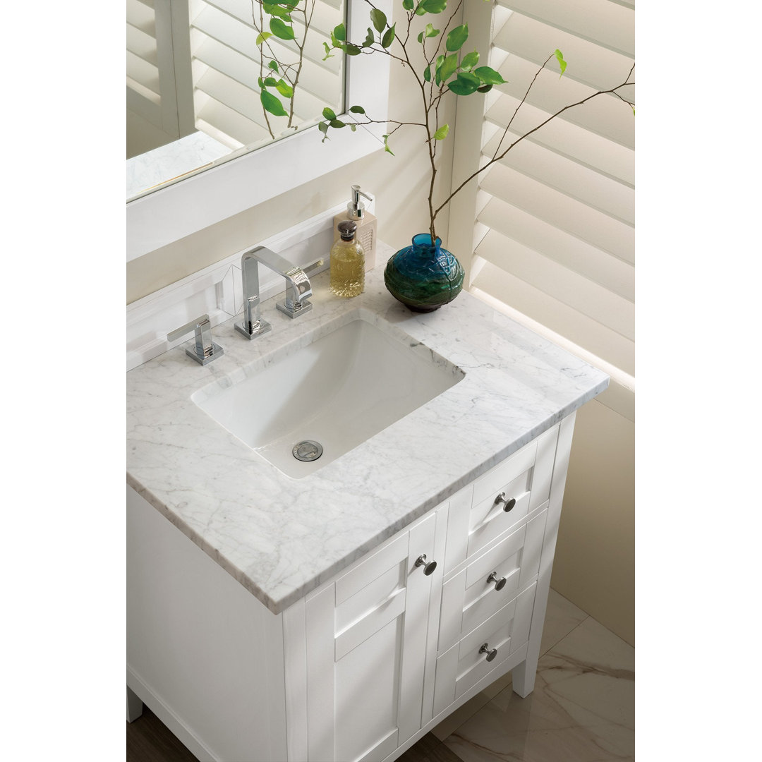 Lineberry 30'' W Single Vanity Rosecliff Heights Base 