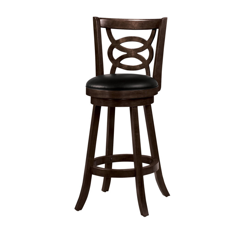 Swivel Upholstered Counter Stool with Solid Wood Frame, Extra Tall (42.25” Seat Height